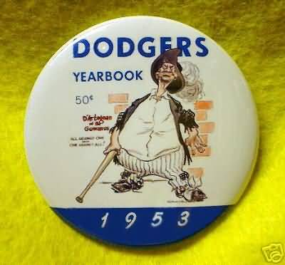 1953 Brooklyn Dodger Yearbook Pin